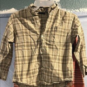 Plaid Button-Up Shirt